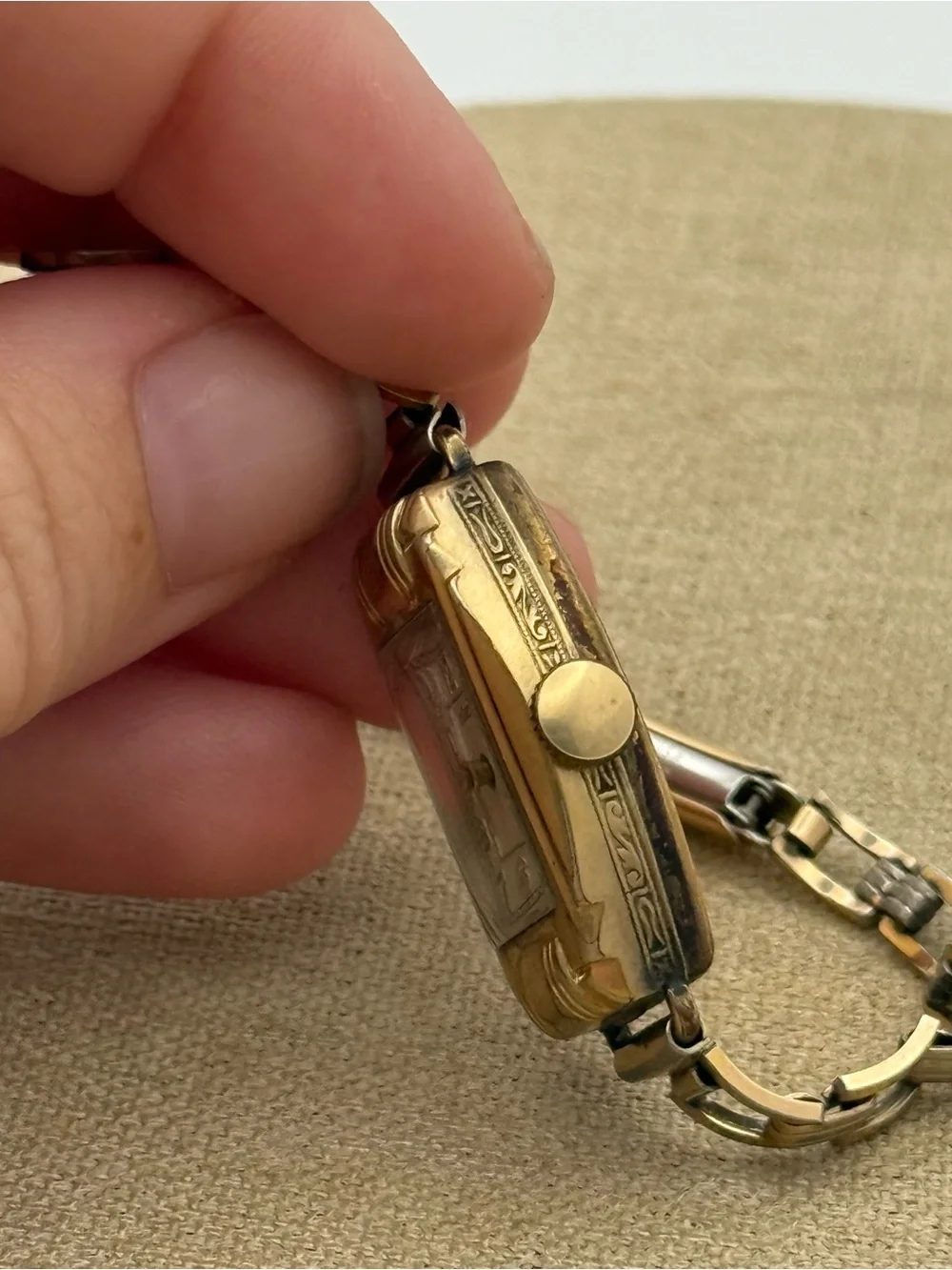 Vintage 1920s Gold-Tone Buren Women's Bracelet Watch